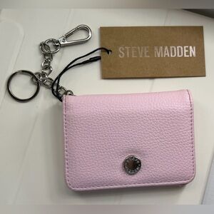 Steve Madden Light Pink Keychain Card Holder
